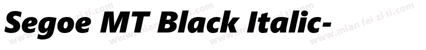 Segoe MT Black Italic字体转换